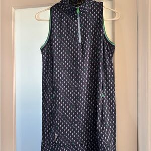 RLX Navy Sleeveless Dress with Green Accents